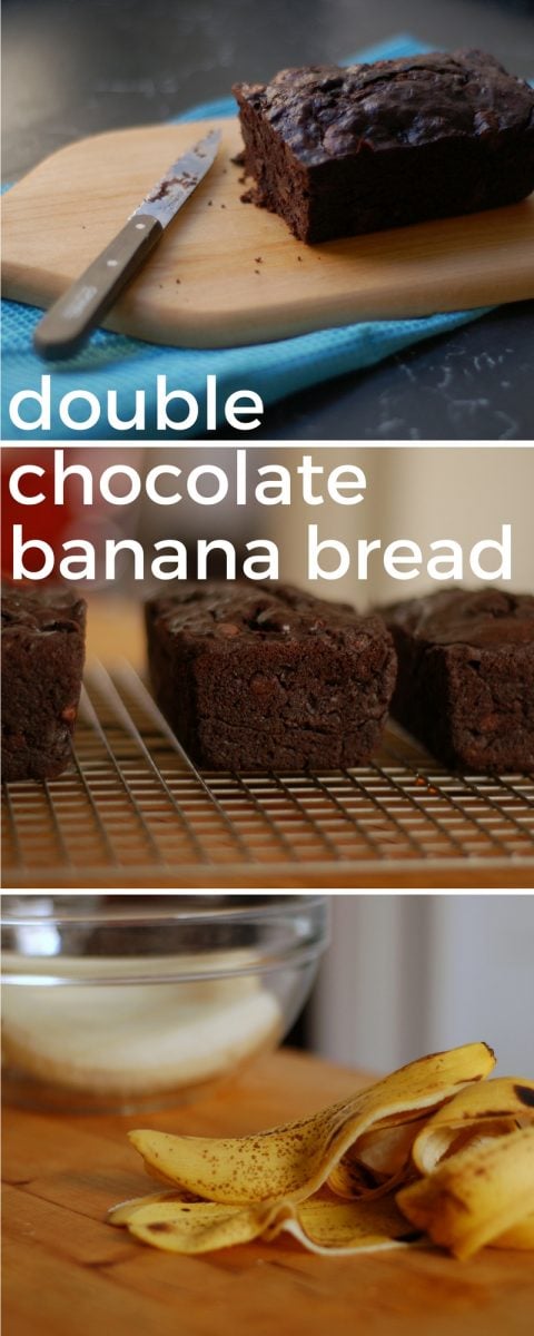 双层巧克力香蕉面包。从花到茎| www.andrewtoms.com