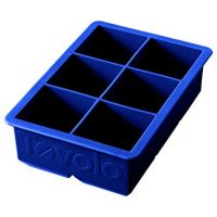 托沃洛王立方体，坚固的硅胶，持久，冰托盘，褪色，层蓝色，2英寸立方体