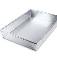 美国Pan Bare Aluminum Baking ware 1110RC-BB 9 x13矩形烘焙盘，耐翘曲，防锈烤具